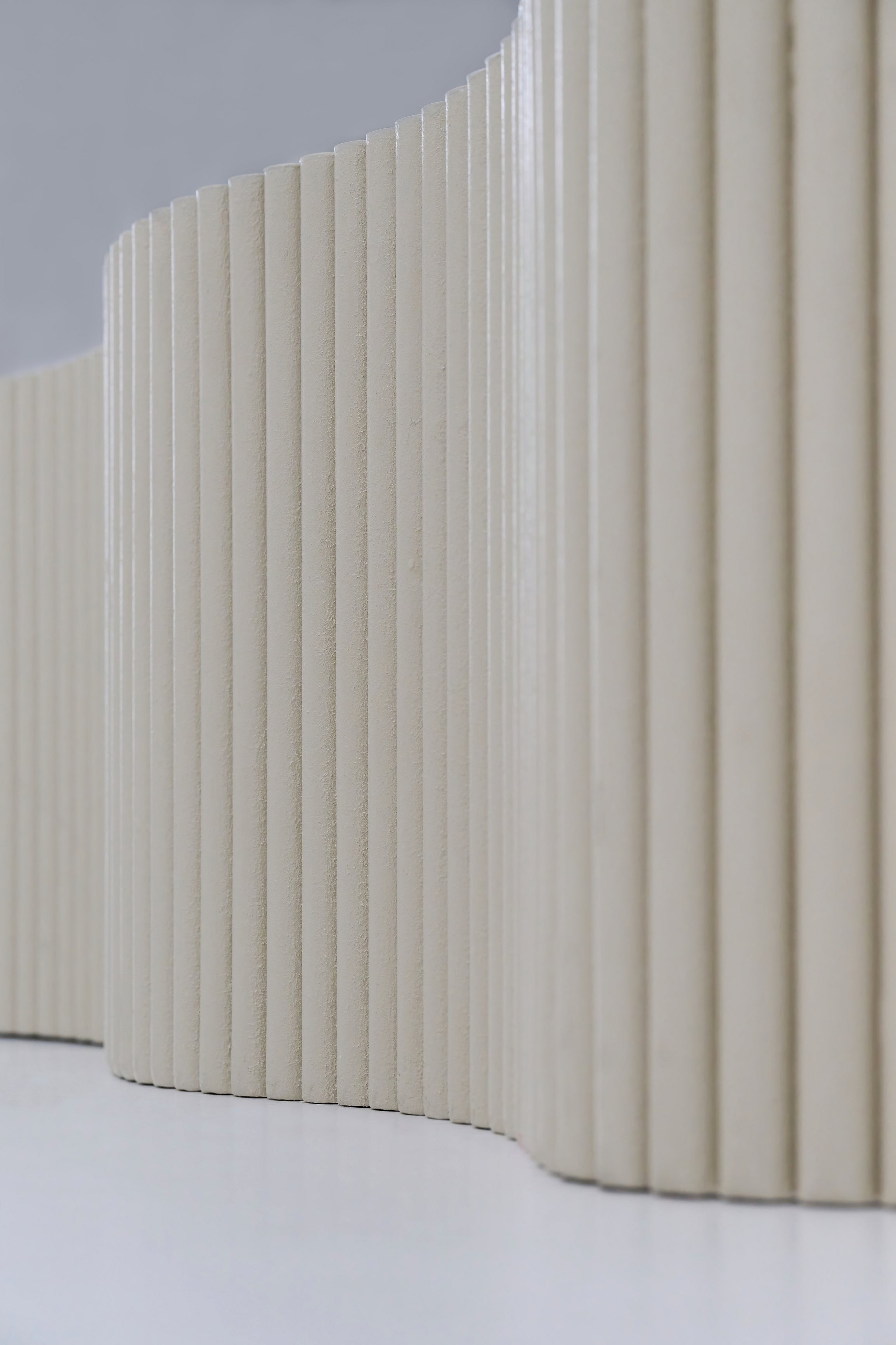 Ripple Wave Signage Stand Almond