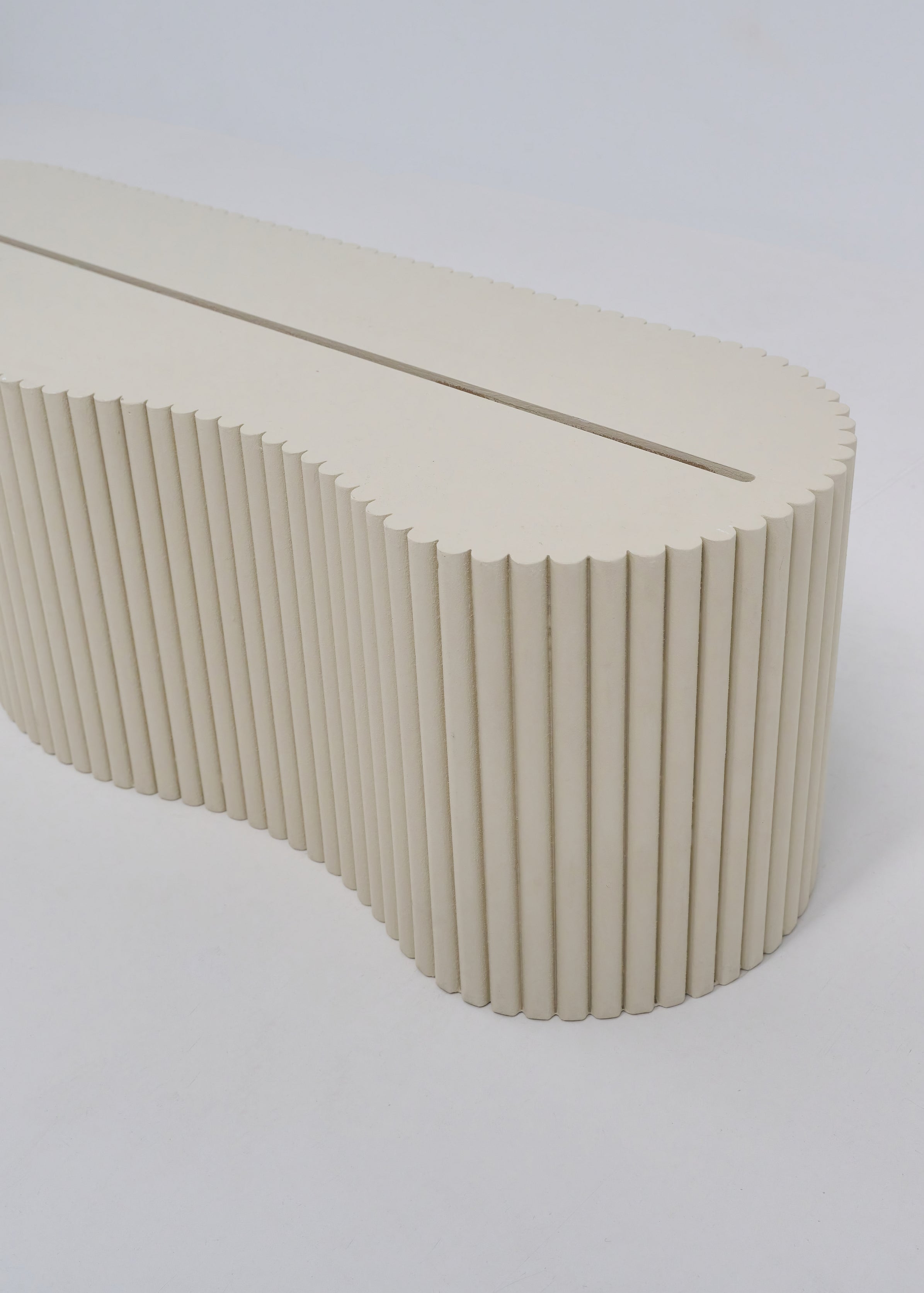 Ripple Wave Signage Stand Almond