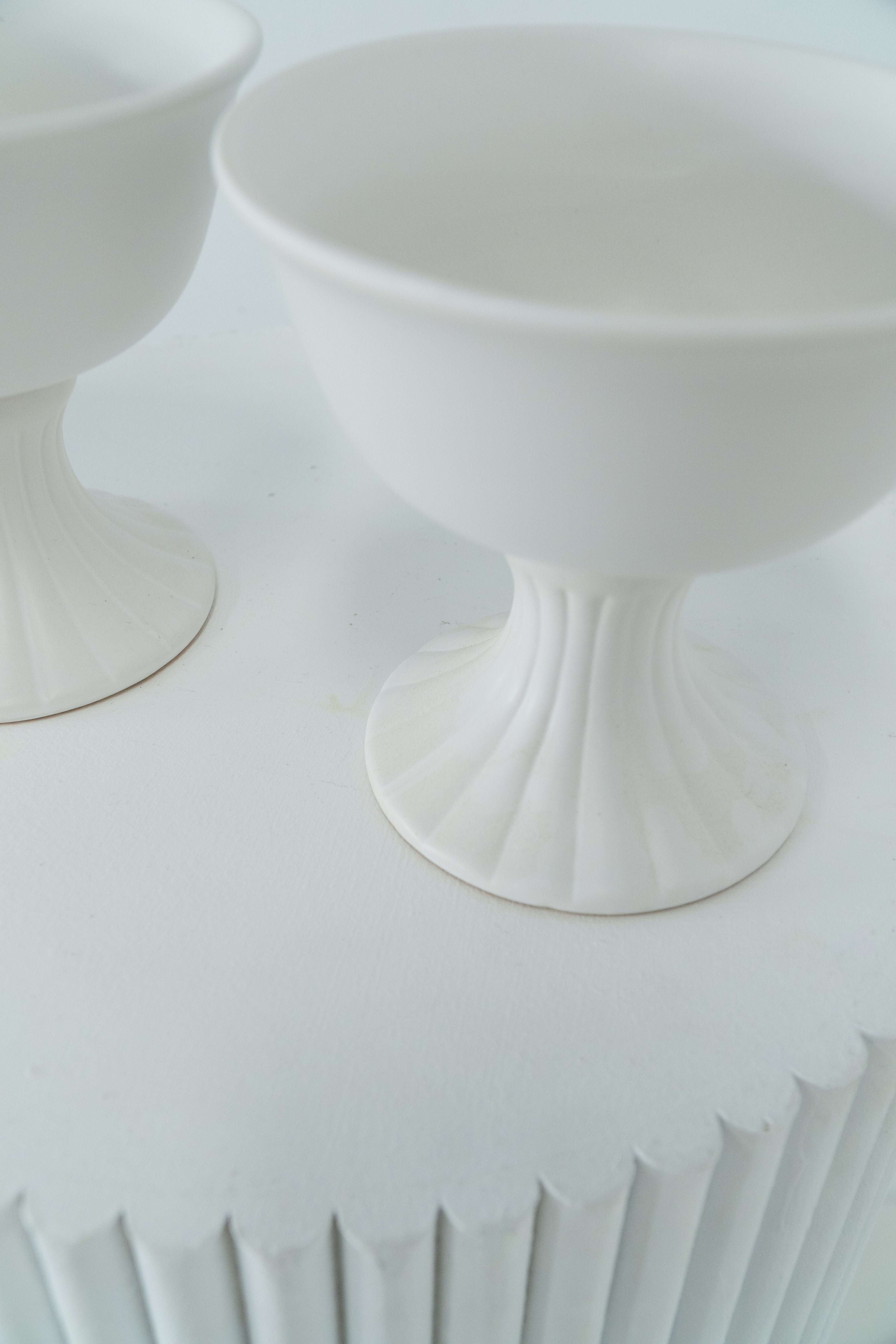 Ceramic Compote Charlotte Vase White