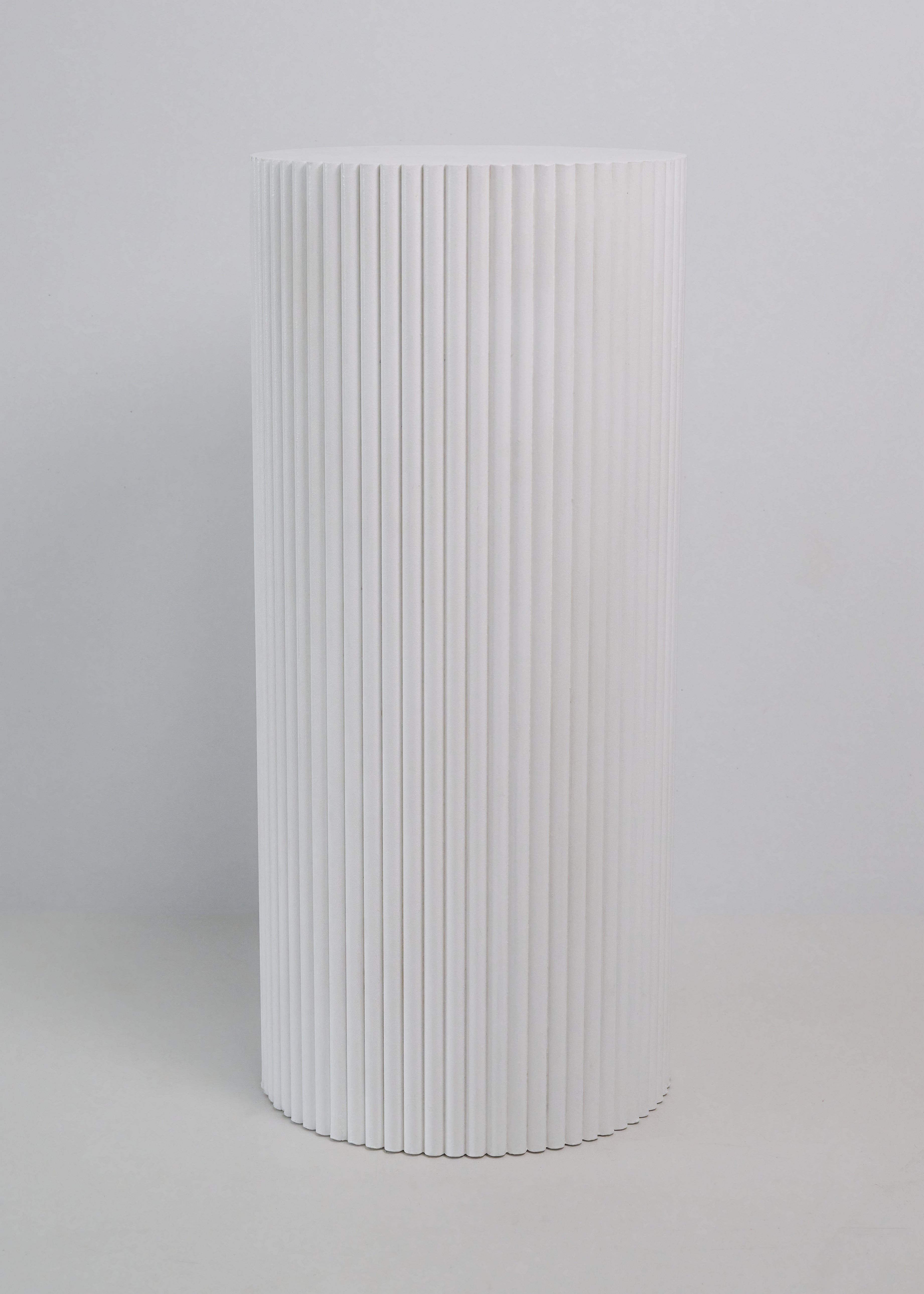 Tall White Ripple Plinth