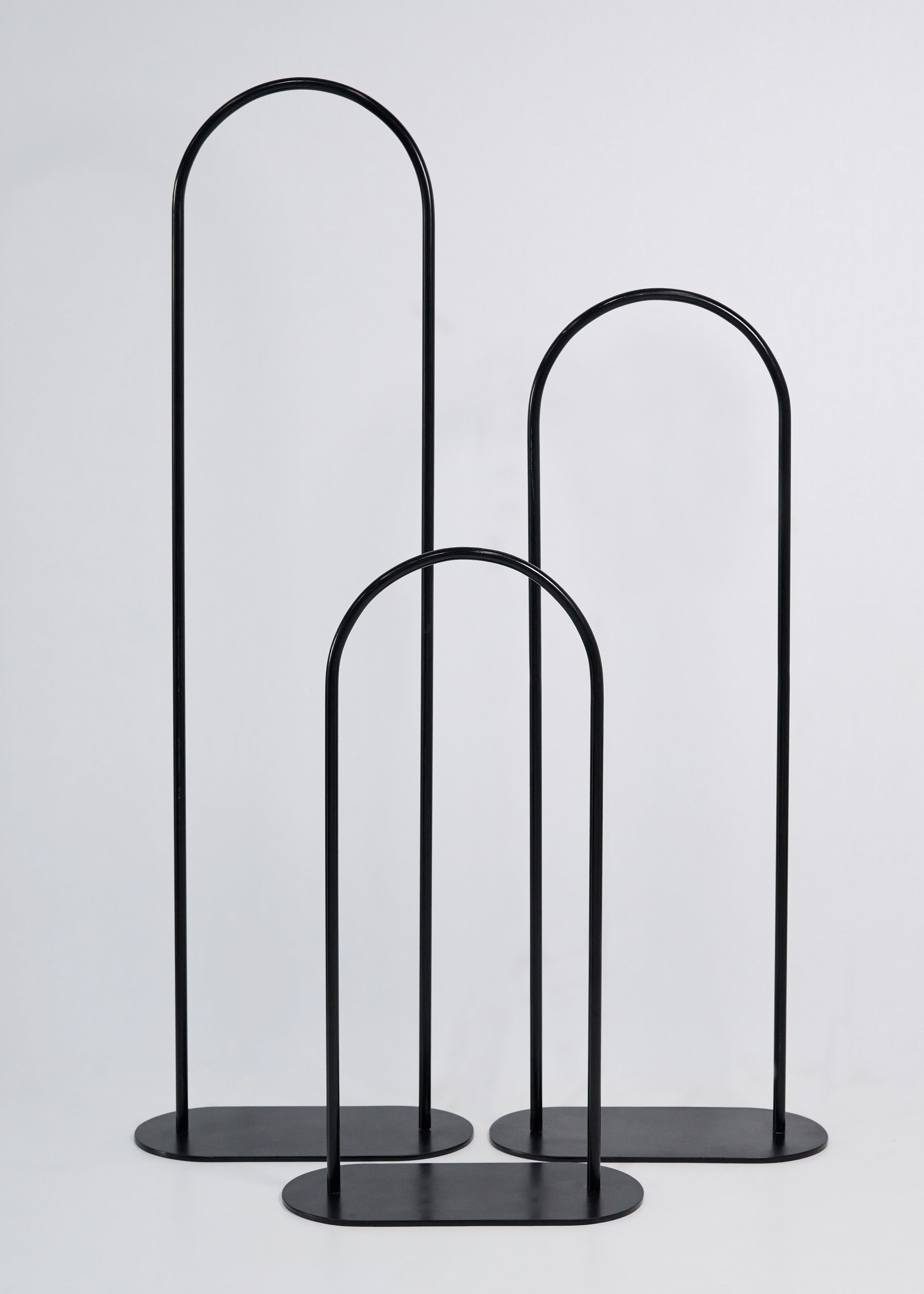 Black Curved Metal Stands