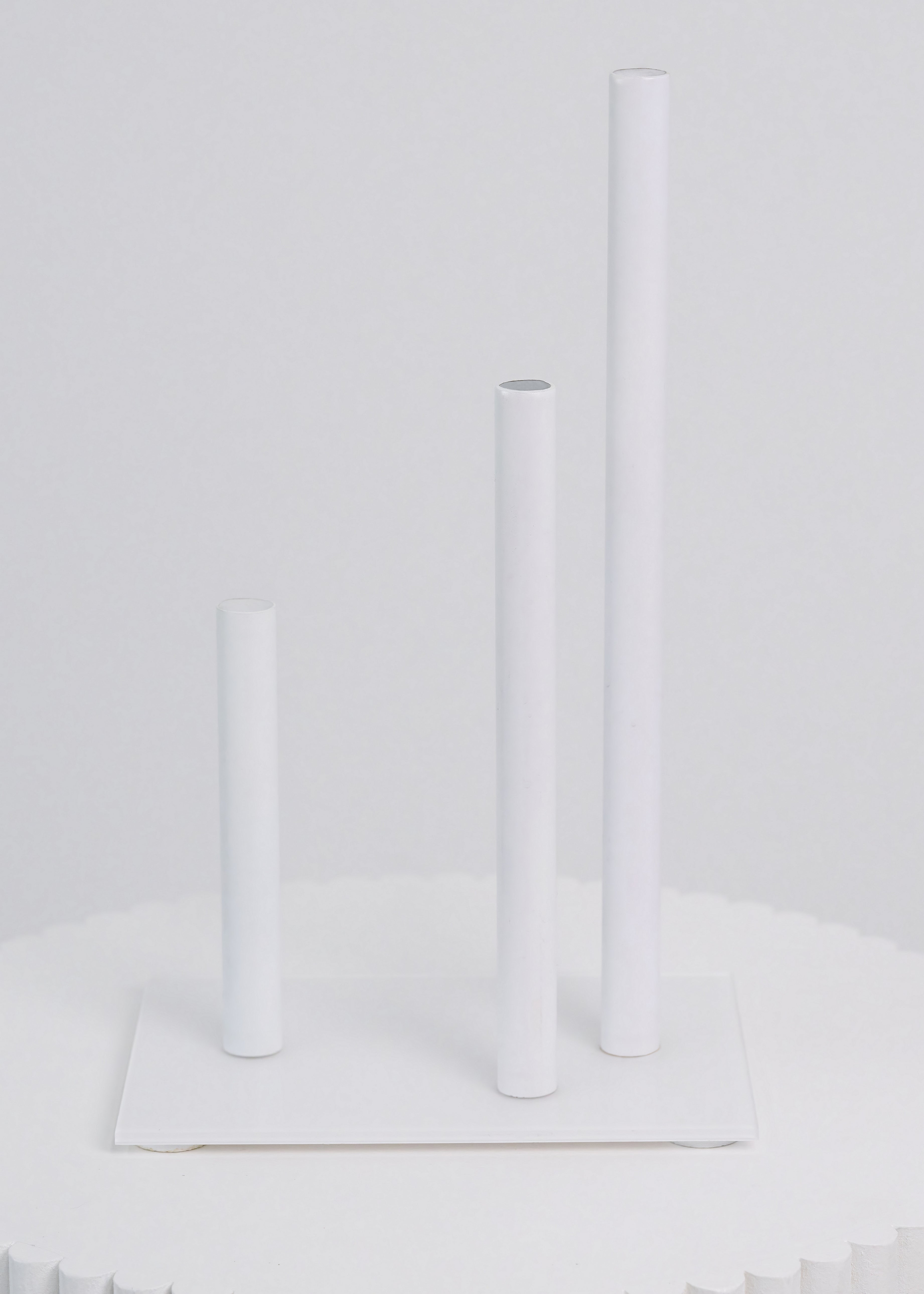 White Trio Stacked Bud Vessels