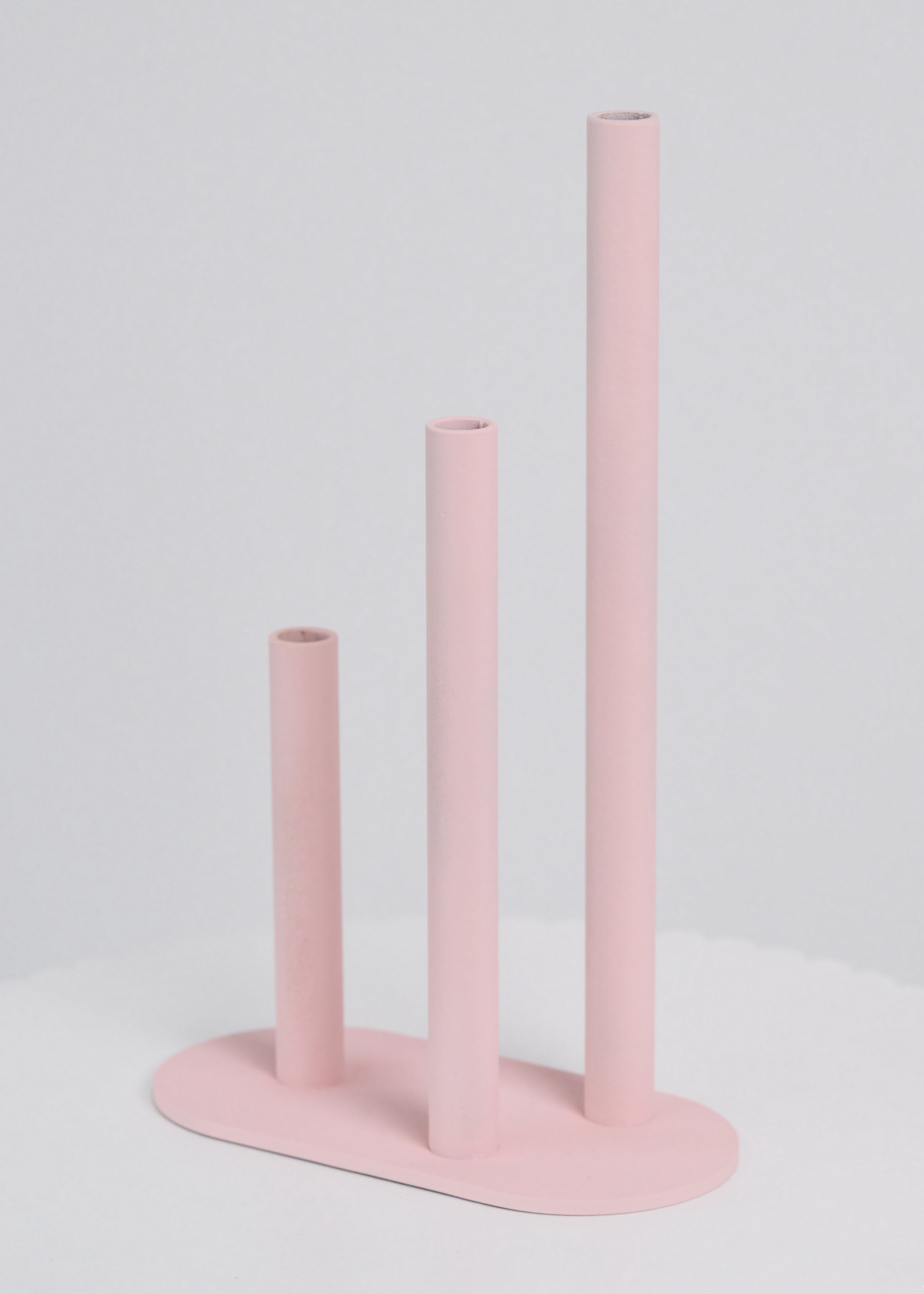 Soft Pink Trio Stacked Bud Vessels