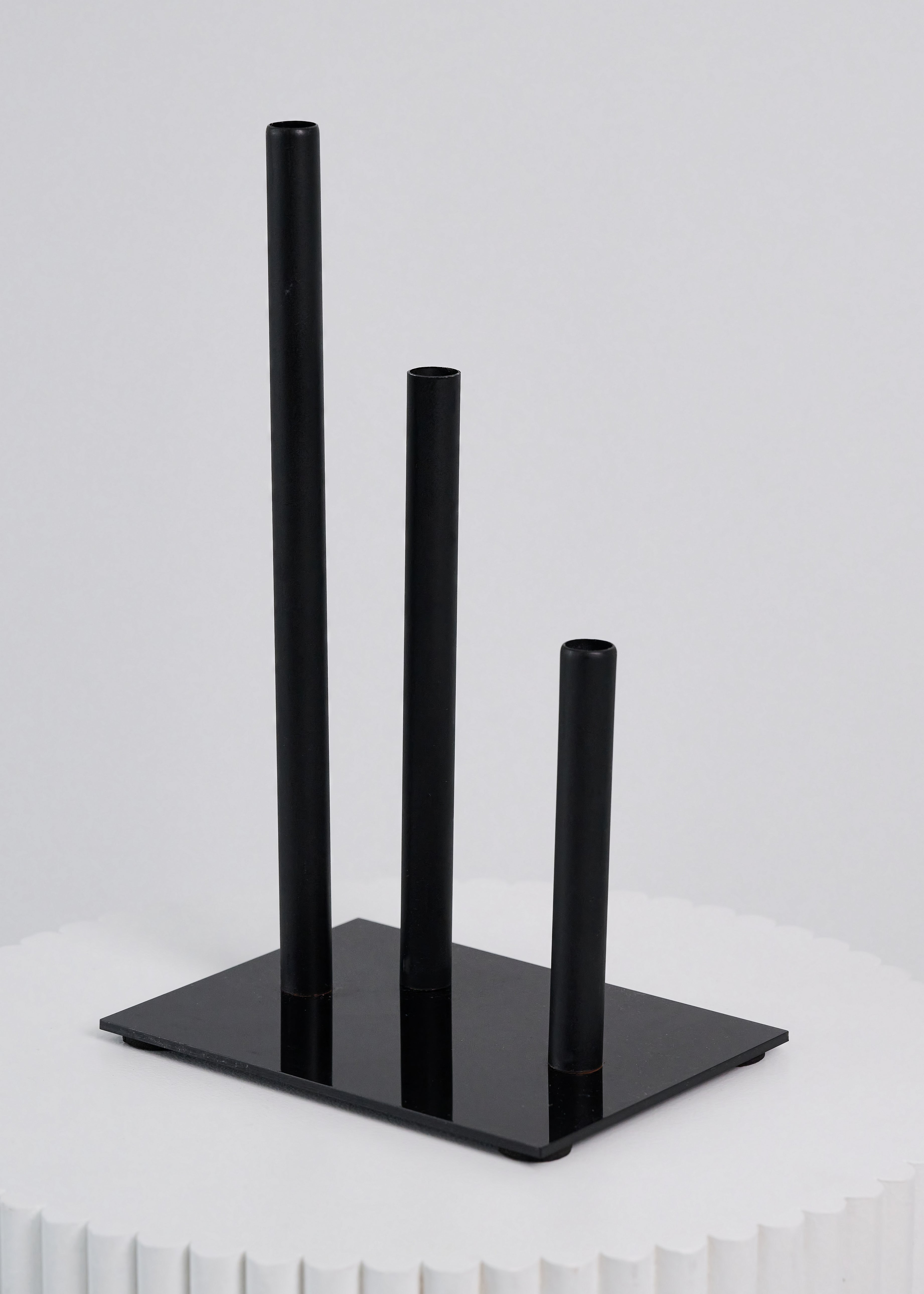 Black Trio Stacked Bud Vessels