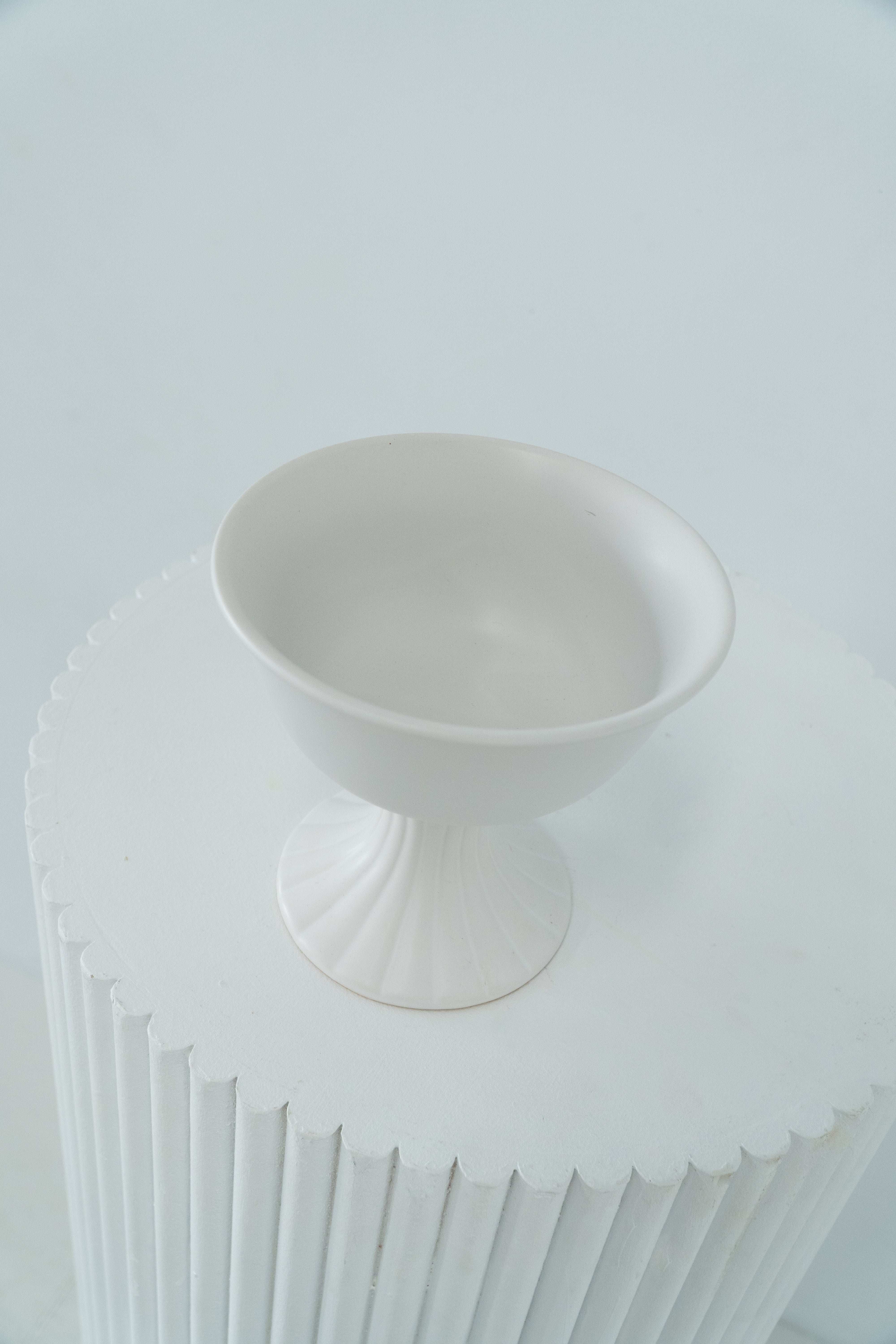 Ceramic Compote Charlotte Vase White