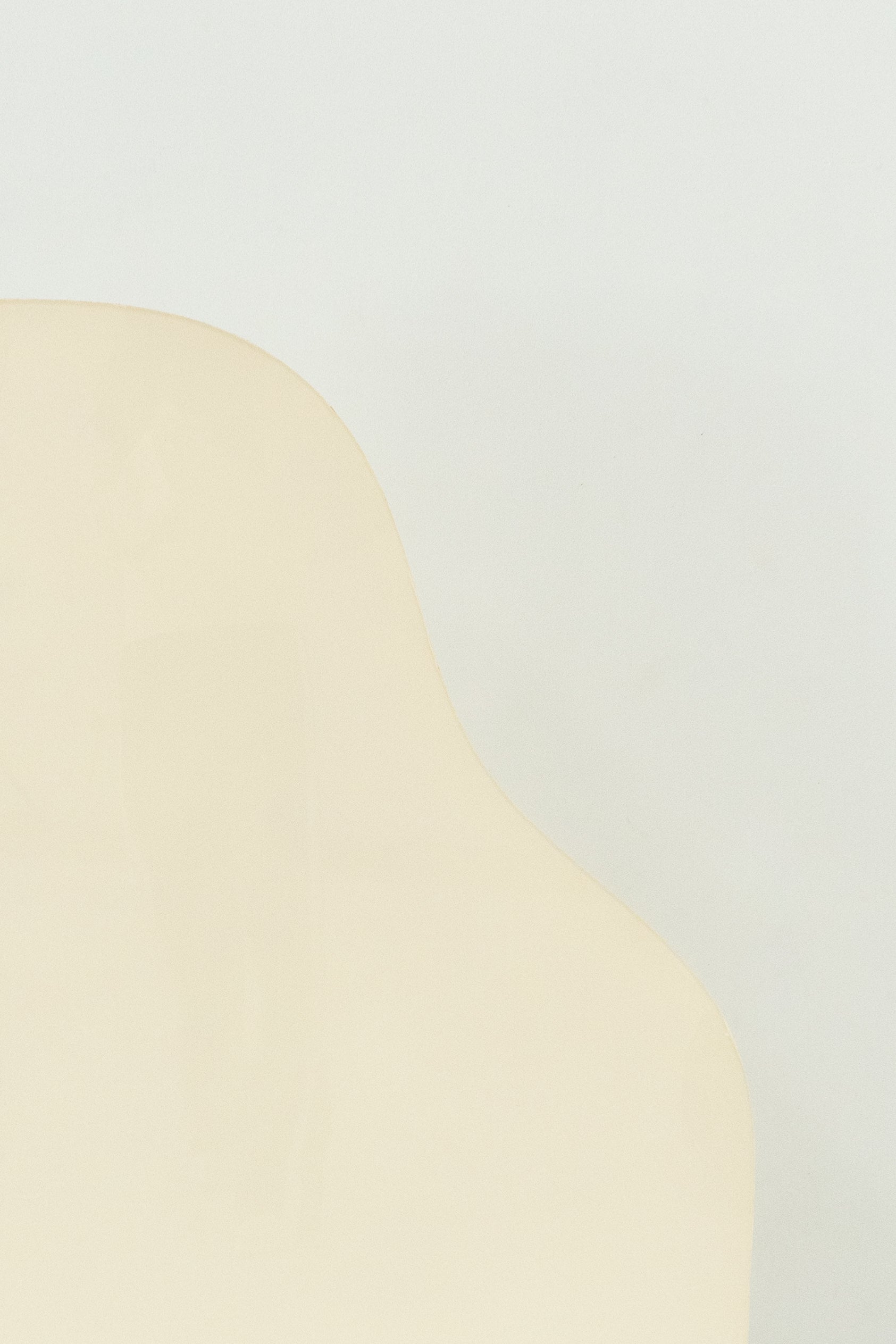 1.2m Cream Soft Curve Acrylic Signage + Large Slotted Base
