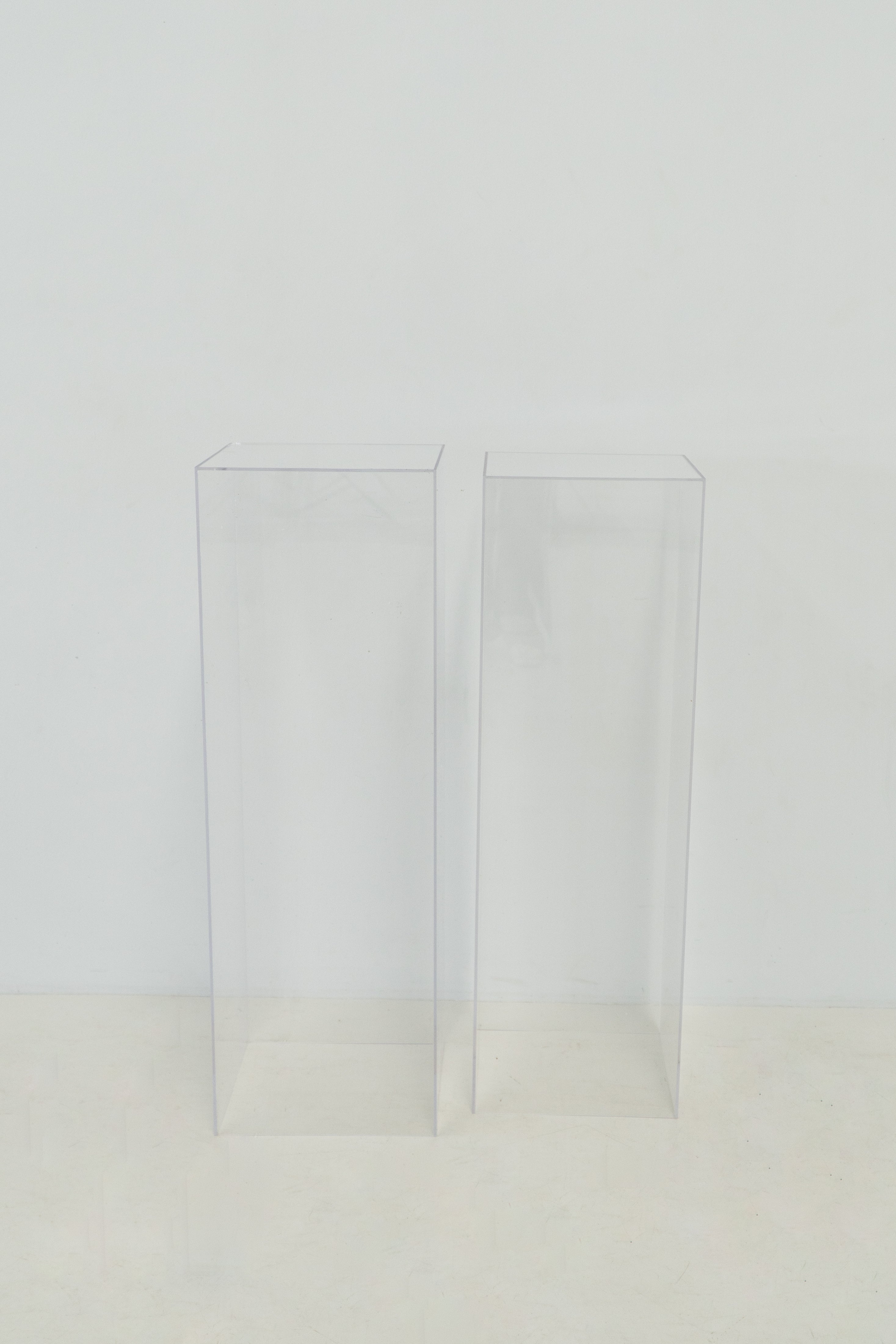 Set of 2 Rectangular Ghost Plinths