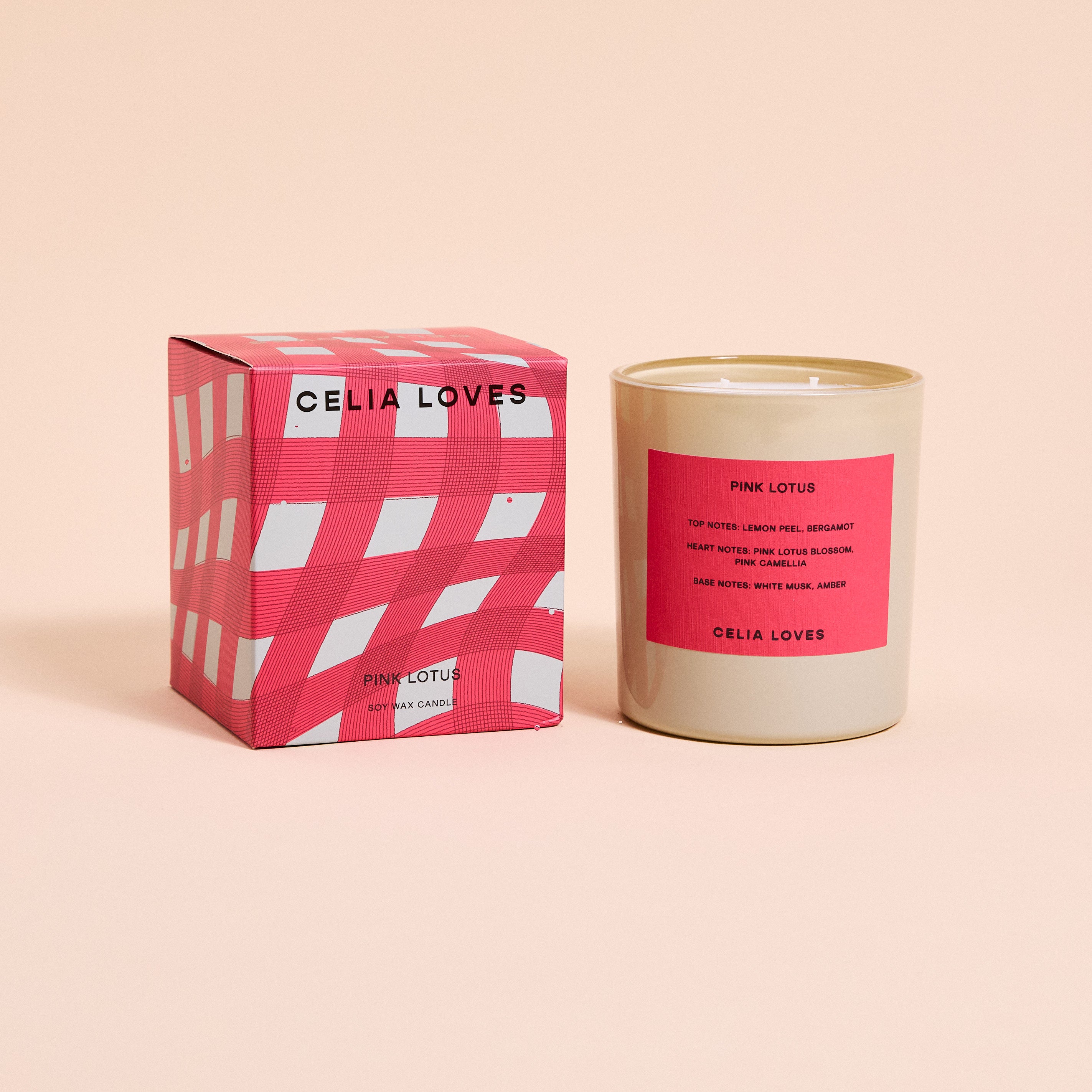 Celia Loves - Pink Lotus Candle 395g